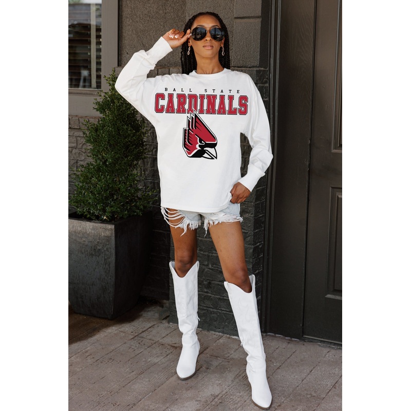 BALL STATE CARDINALS Big Goals Oversized Pullover