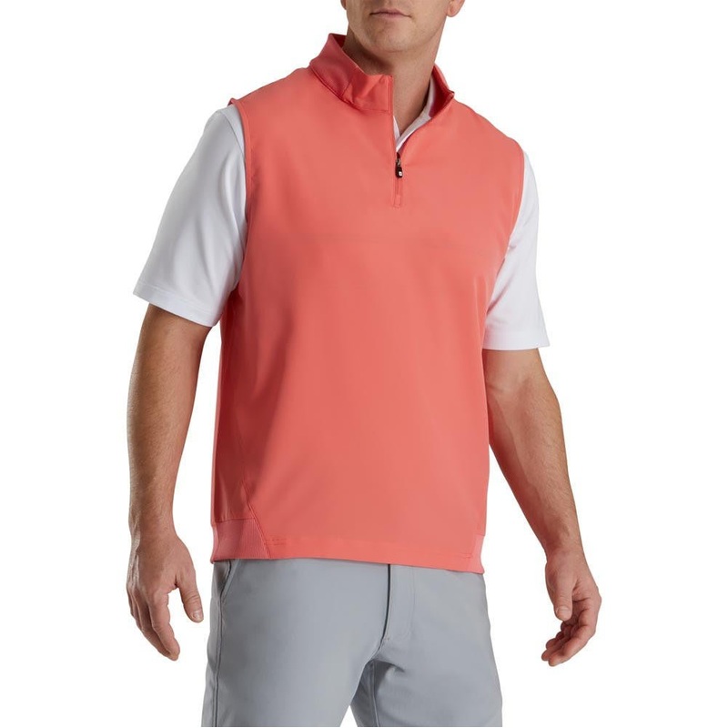 FootJoy Stretch Woven Golf Vest with Knit Accents
