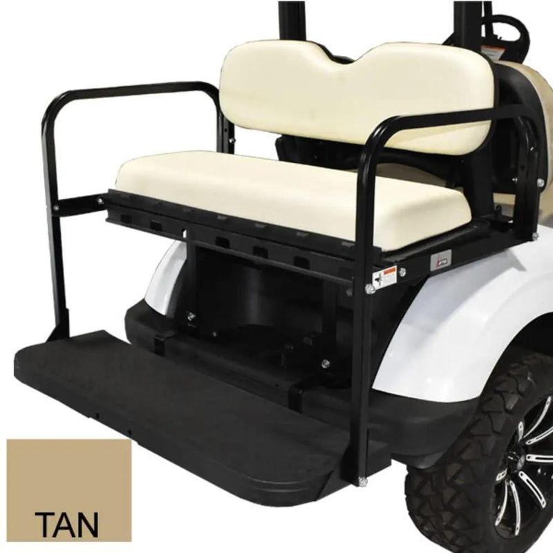 GTW MACH3 Rear Flip Seat for EZGO TXT – Tan (Years 1994.5-Up) PN# 01-146
