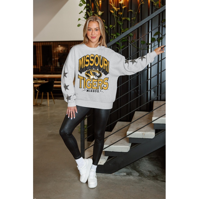 MISSOURI TIGERS RESILIENCE STAR EMBELLISHED CREW SWEATSHIRT