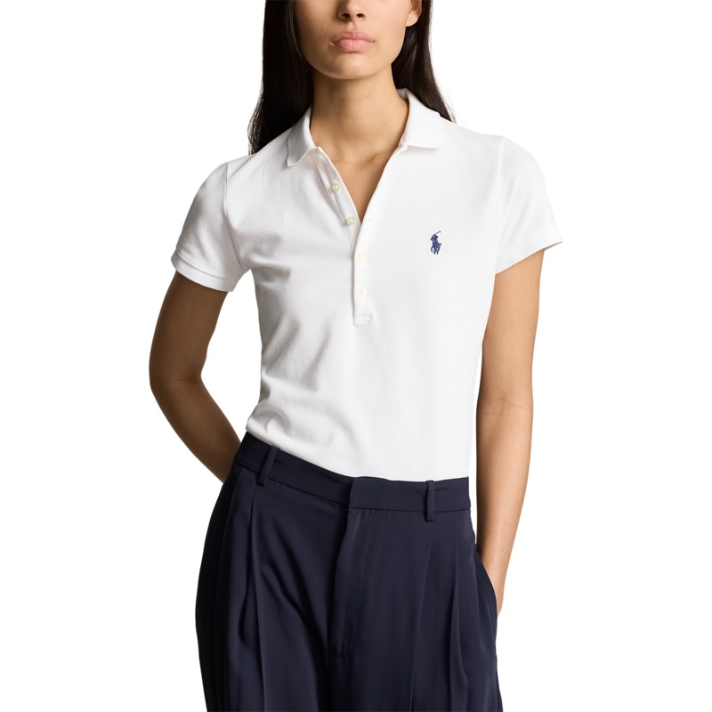 Polo Performance Ralph Lauren Women’s Cotton Tailored Fit Polo Shirt – Pure White