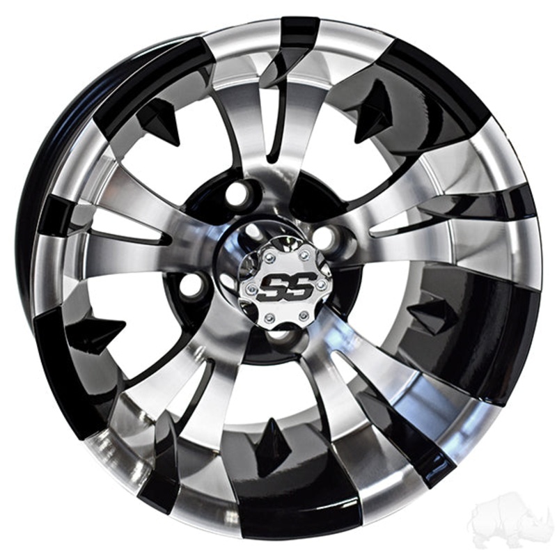 RHOX RX188, Machined Gloss Black, 14×7 ET-25