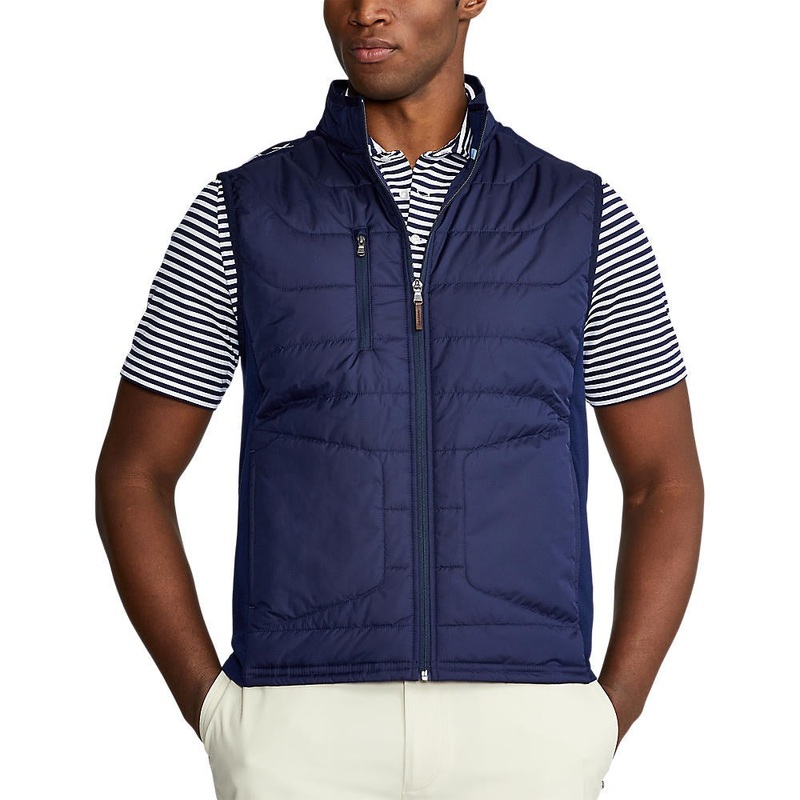 RLX Ralph Lauren Cool Wool Full Zip Golf Vest – French Navy