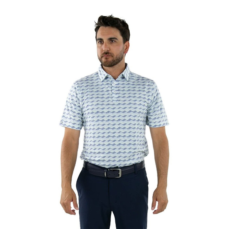 Straight Down Making Waves Golf Polo