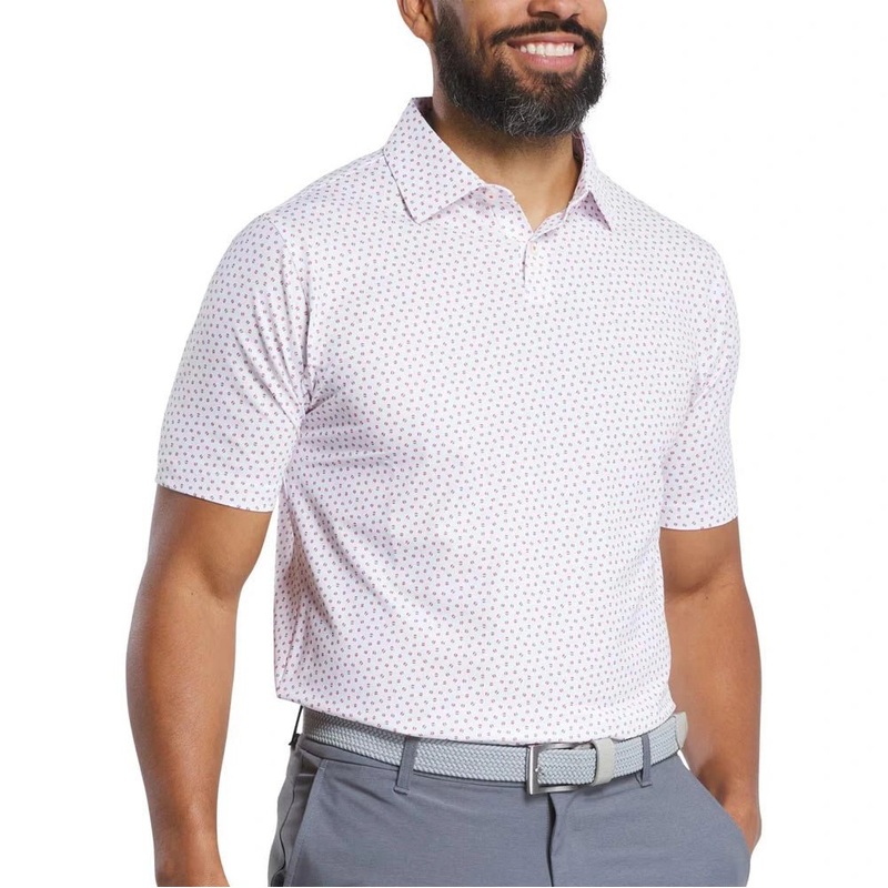 FootJoy Bounce Print Stretch Pique Golf Polo – Previous Season Style