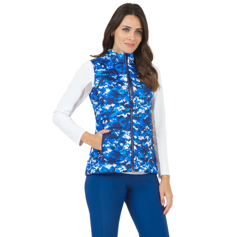 IBKUL Women’s Camo Print Quilted Vest – 34271