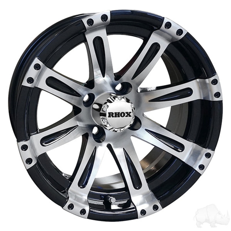 RHOX Vegas, Machined w/Black w/ Center Cap, 14×7 ET-25