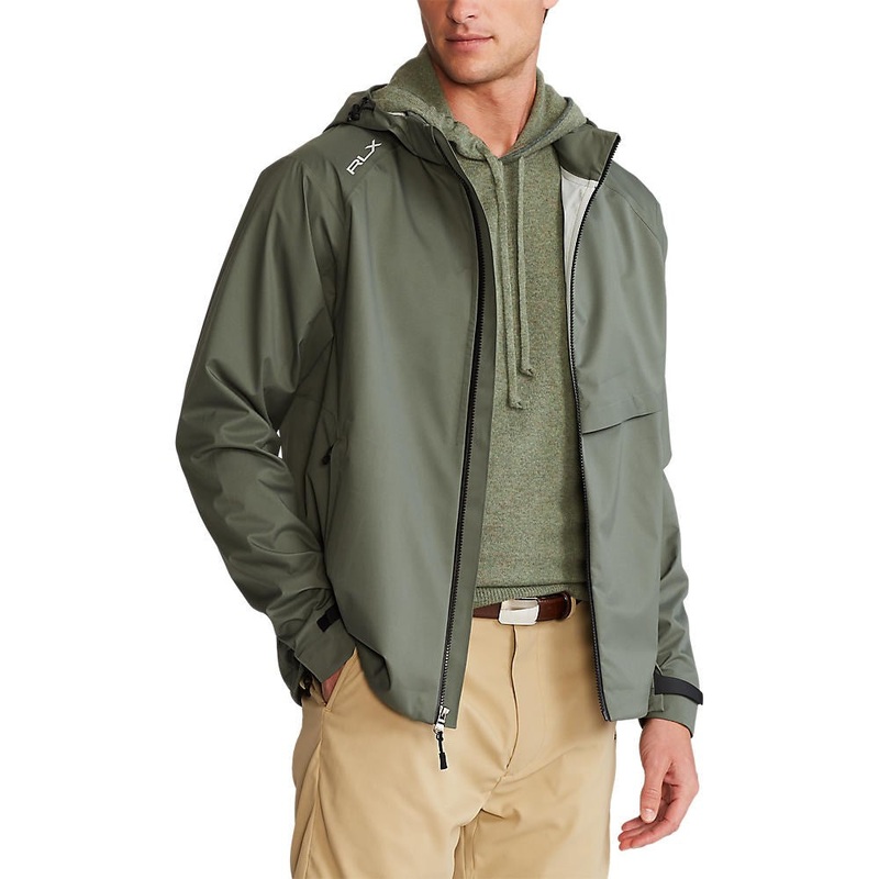 RLX Ralph Lauren Water-Repellent Hooded Jacket – Fossil Green