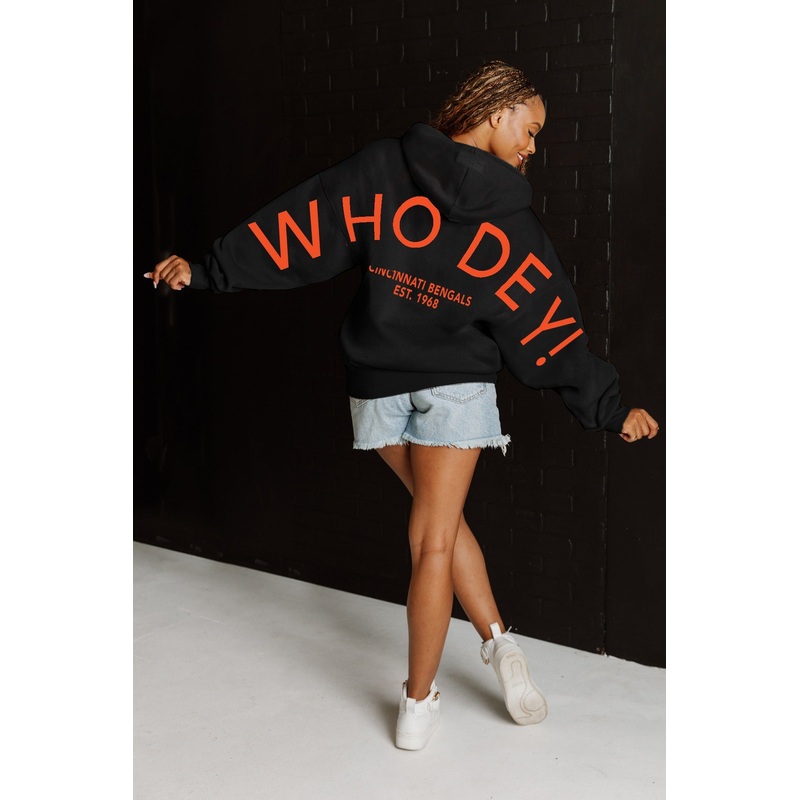 CINCINNATI BENGALS Never Stop Oversized Premium Hoodie