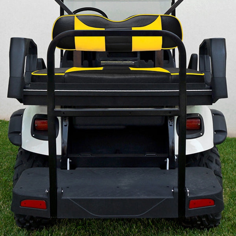 RHOX Rhino Aluminum Seat Kit, Rally Black/Yellow, E-Z-Go TXT 96+ PN# SEAT-511BY-R