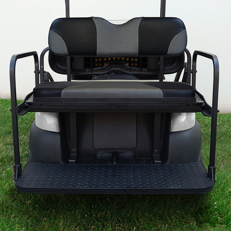 RHOX Rhino Seat Kit, Sport Black Carbon Fiber/Gray Carbon Fiber, Club Car Tempo, Precedent 04+ PN# SEAT-431BGCF-S
