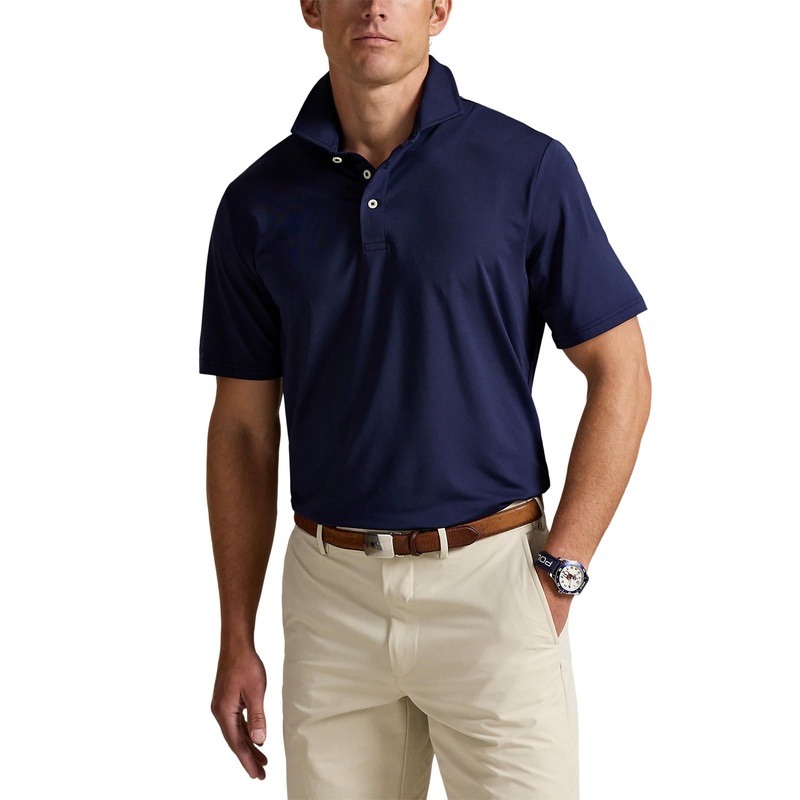 RLX Ralph Lauren Classic Fit Lightweight Airflow Golf Polo Shirt – Refined Navy