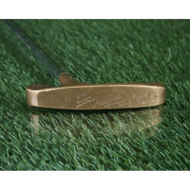 VINTAGE ACUSHNET BULLS EYE FL 4-P 34 FLANGE BLADE PUTTER GOLF PRIDE GRIP