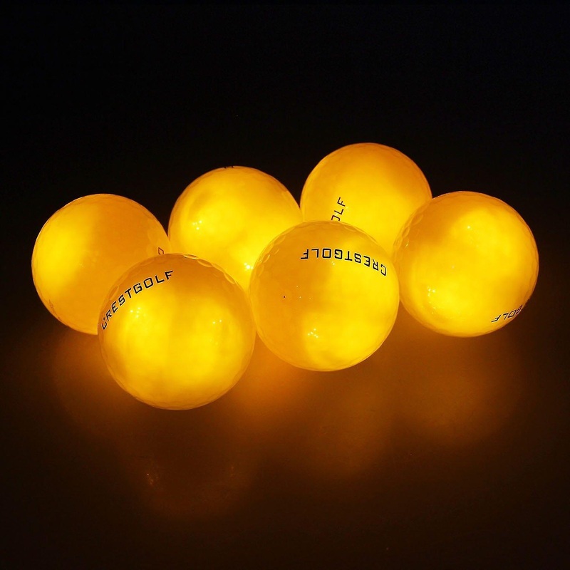 Yellow golf balls Night Training High Hardness Material For Golf Practice Balls
