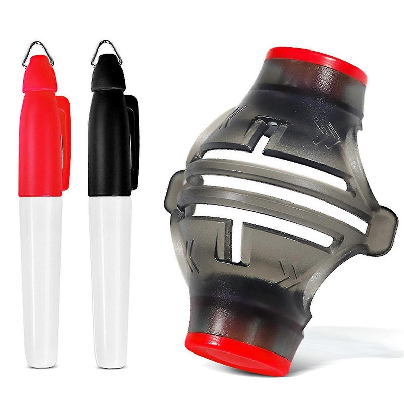 Golf Line Marker with Blue/Red Drawer 360-Degree Line Drawing Three-Piece Set Golf Ball Alignment Putting Marking Liner