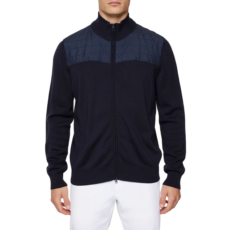 J.Lindeberg Bridge Knitted Hybrid Golf Sweater – JL Navy