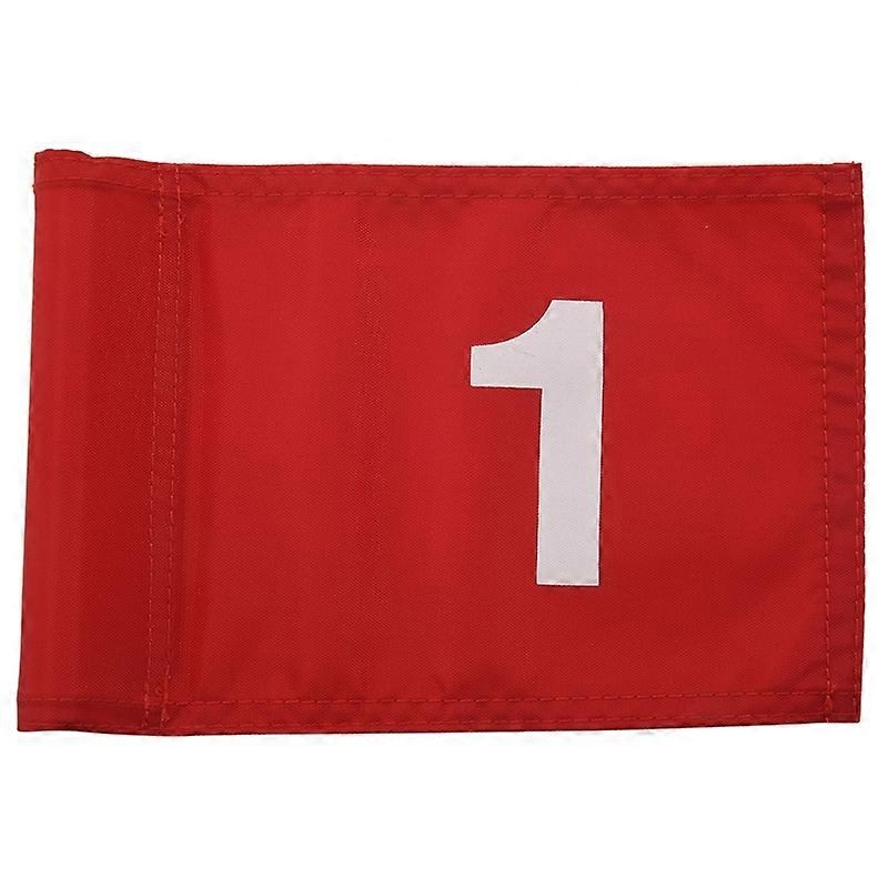 Numbered Golf Flag with Tube Inserted  All 8Inch L x 6Inch  Putting Green Flags for   420D Nylon Mini Pin Flags