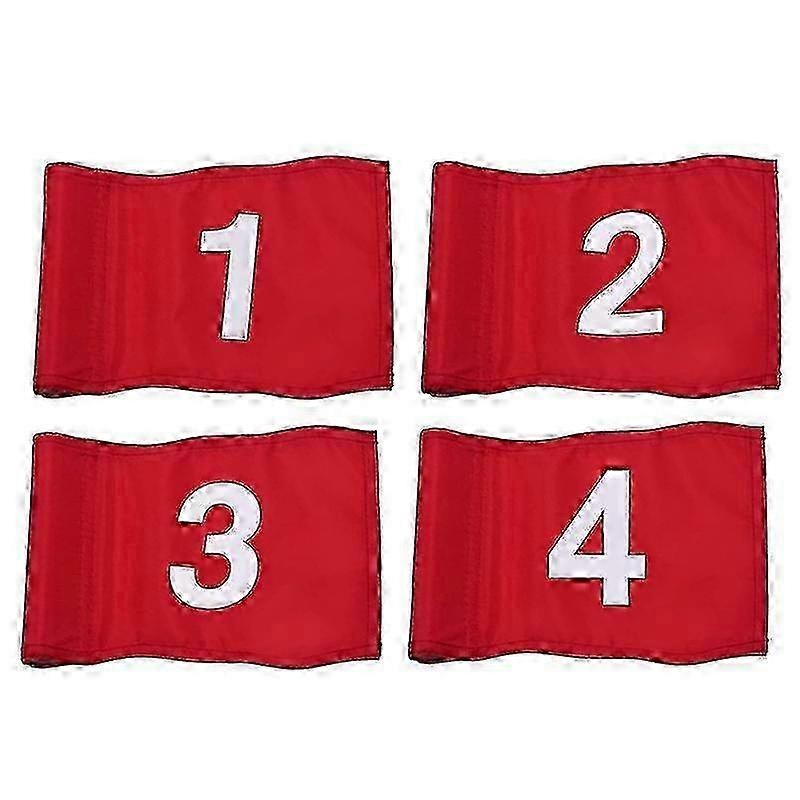 Numbered Golf Flag with Tube Inserted, All 8Inch L x 6Inch, Putting Green Flags for Yard, 420D Nylo Edition 0620