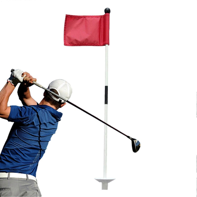 Portable Removable Golf Flag Pole, Fiberglass  Green Marker  Lightweight Golf Flagstick