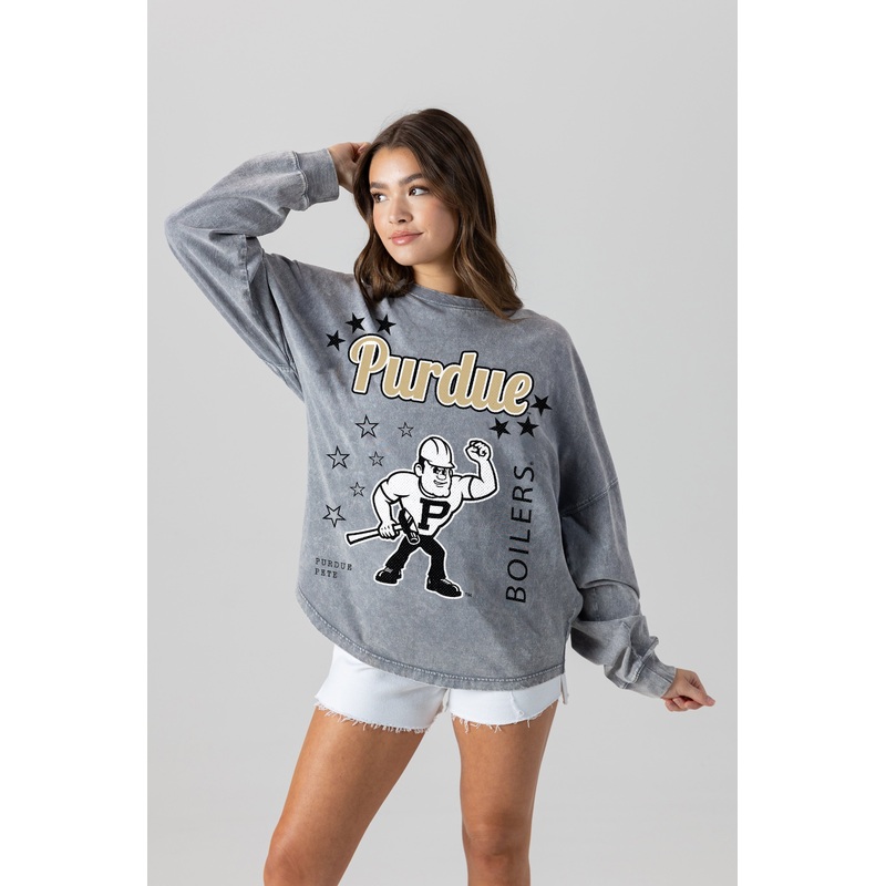 PURDUE BOILERMAKERS Starbound Oversized Long-Sleeve Tee