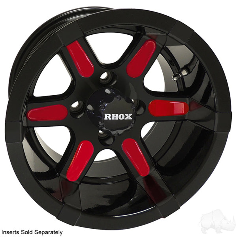 RHOX RX252, Black w/ Center Cap, 12×7 ET-25