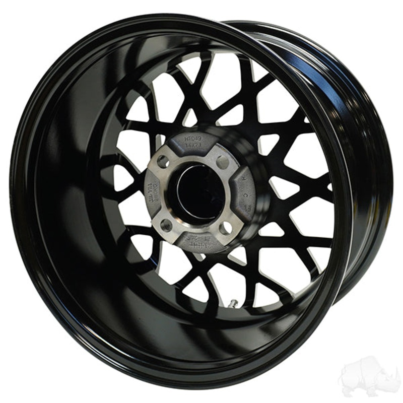 RHOX RX394, Gloss Black, 14×7 ET-25