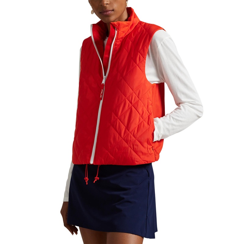 RLX Ralph Lauren Women’s Quilted Hybrid Vest – Bright Poppy