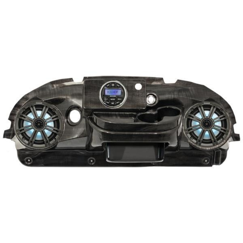 INNOVA Club Car Precedent Dash and Audio Kit Powered by Kicker – Greywood Finish (Years 2008-Up) PN# A23-001