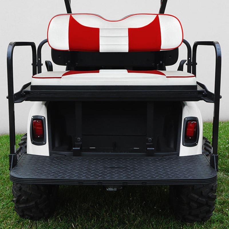 RHOX Rhino Seat Kit, Rally White/Red, E-Z-Go RXV 08+ PN# SEAT-461WR-R