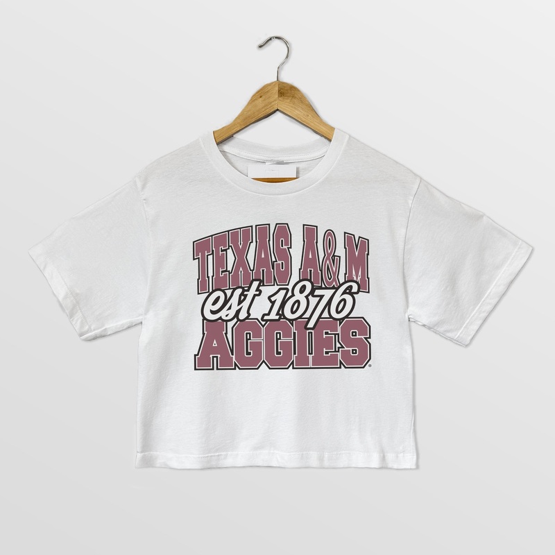 TEXAS A&M AGGIES DEEP ROOTS BOXY FIT WOMEN’S CROPPED TEE