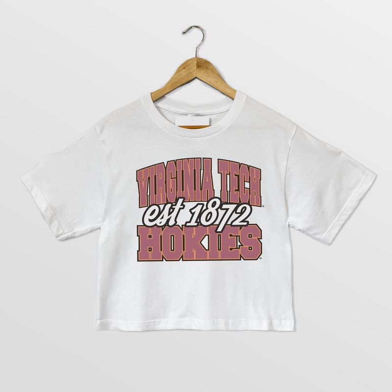 VIRGINIA TECH HOKIES DEEP ROOTS BOXY FIT WOMEN’S CROPPED TEE
