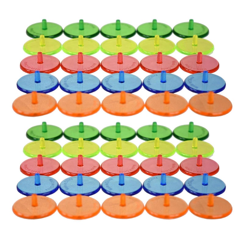 50Pcs Golf Balls Mark Position Markers Clear Plastic Flat  Round Golf Balls Markers Diameter 24mm Golf Mark Accessories