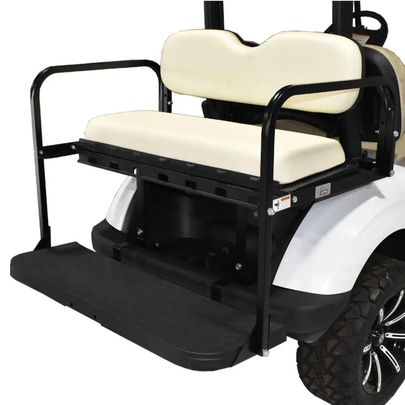 GTW MACH3 Rear Flip Seat for EZGO TXT – White (Years 1994.5-Up) PN# 01-147