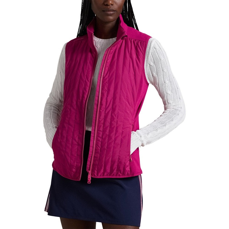 RLX Ralph Lauren Women’s Cool Wool Hybrid Performance Vest – Fuchsia Berry