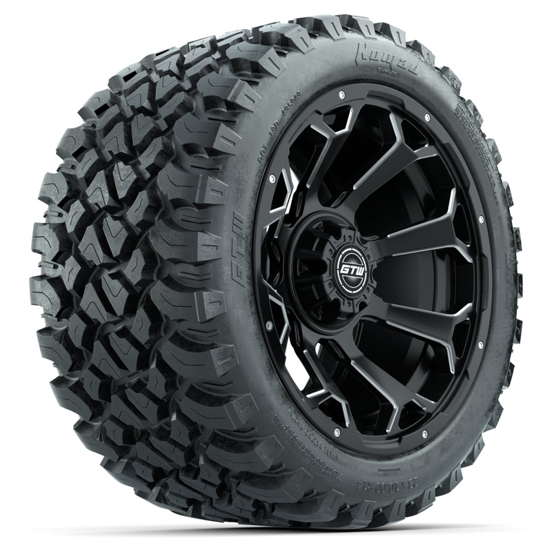Set of (4) 14 in GTW Raven Wheels with 23×10-14 GTW Nomad All-Terrain Tires PN# A19-666