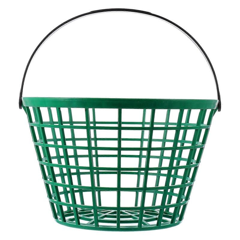 Stackable Nylon Golf Ball Storage Bucket with Fold Down Handle for Outdoor Use  Lightweight Plastic Range Basket for Driving Range and Practice