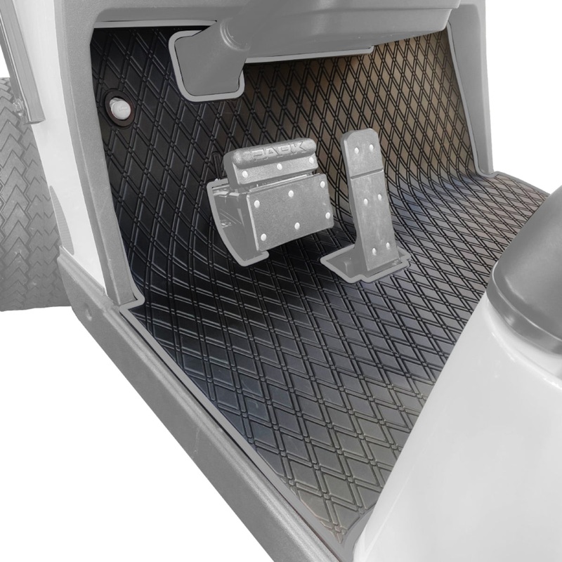 Xtreme Floor Mats for EZGO TXT / Workhorse / Express S4 / Valor / Cushman / Navitas (TXT Frame) – Black/Grey PN# 03-177