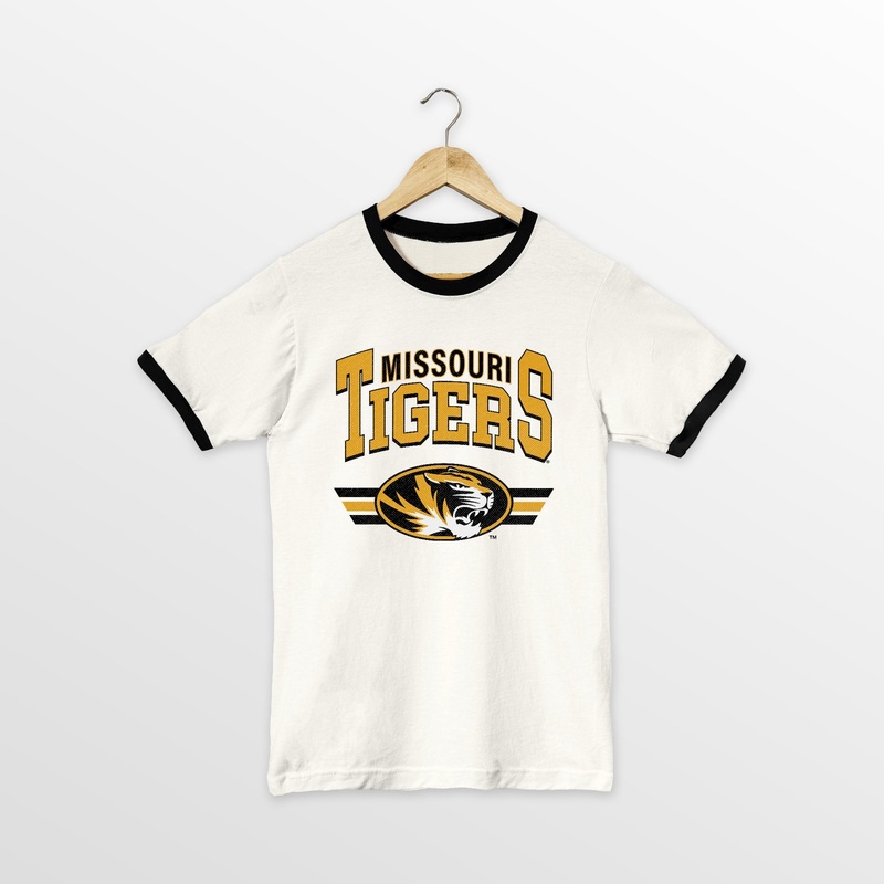 MISSOURI TIGERS SWIFT STRIKE VINTAGE RINGER TEE