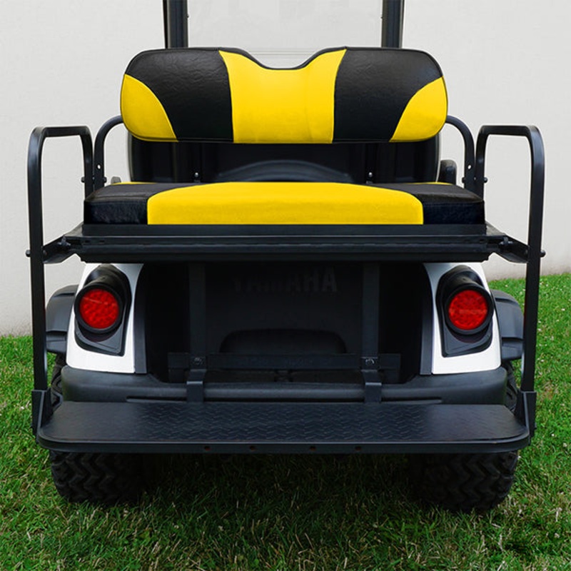 RHOX Rhino Seat Kit, Sport Black/Yellow, Yamaha Drive2 PN# SEAT-371BY-S