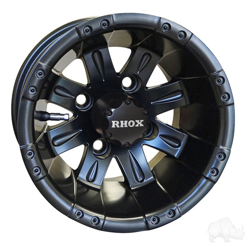 RHOX Vegas, Matte Black w/ Center Cap, 10×7 ET-25