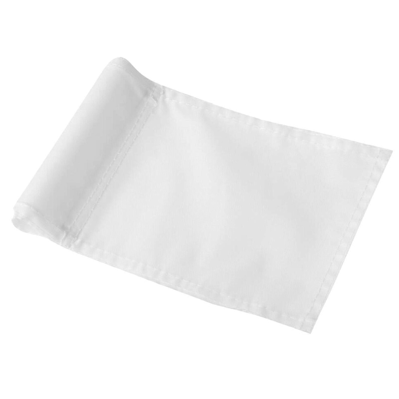 Solid Color Golf Pin Flag, 9.65 L X 5.9 H, Putting Flags For Yard White