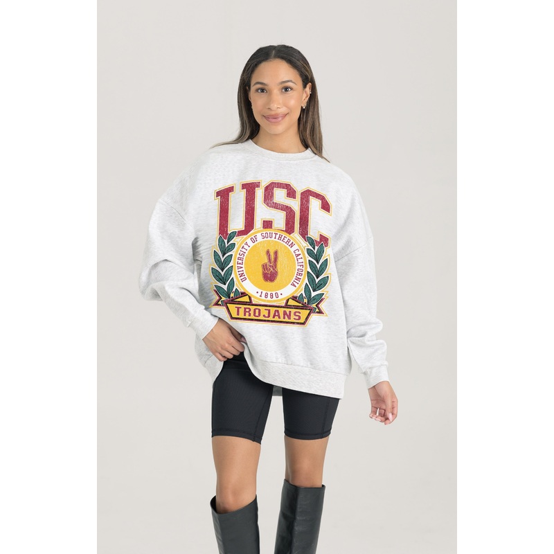 USC TROJANS Heritage Fleece Crewneck Pullover