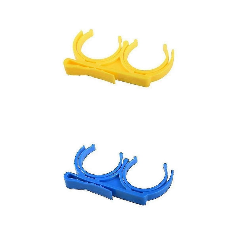 2x Golf Ball Holder Clip for Golf Clubs – Blue & Yellow