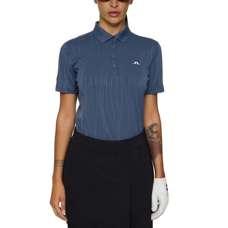 J.Lindeberg Women’s Izara Golf Polo Shirt – Vintage Indigo