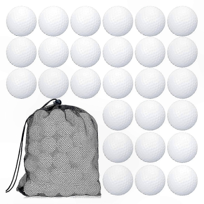 100 Pack Lightweight Practice Golf Balls with Mesh Storage Bag for Driving Range and Backyard Training