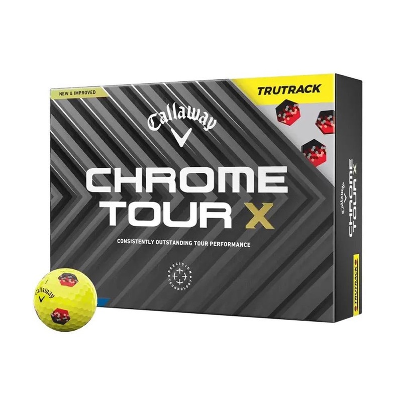 Callaway Chrome Tour X TruTrack Golf Balls – Yellow – 2024