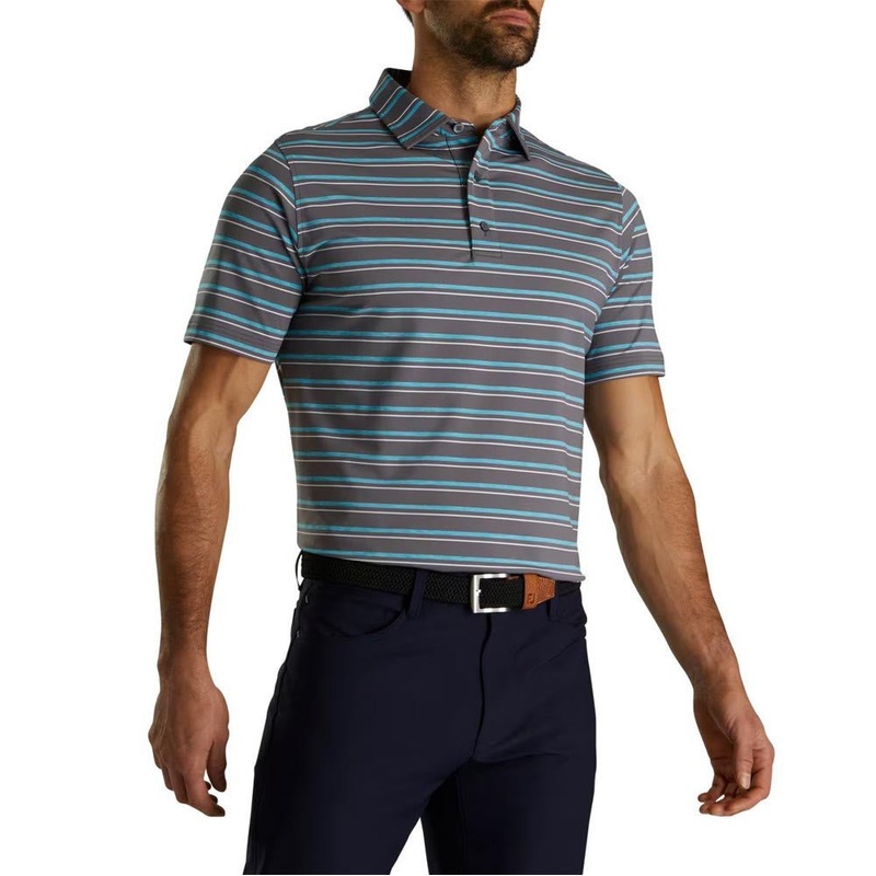FootJoy Space Dyed Stripe Lisle Self Collar Polo