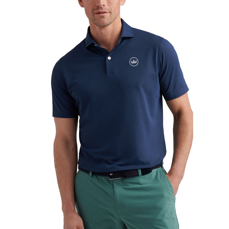 Peter Millar Soul Performance Mesh Golf Polo Shirt – Navy