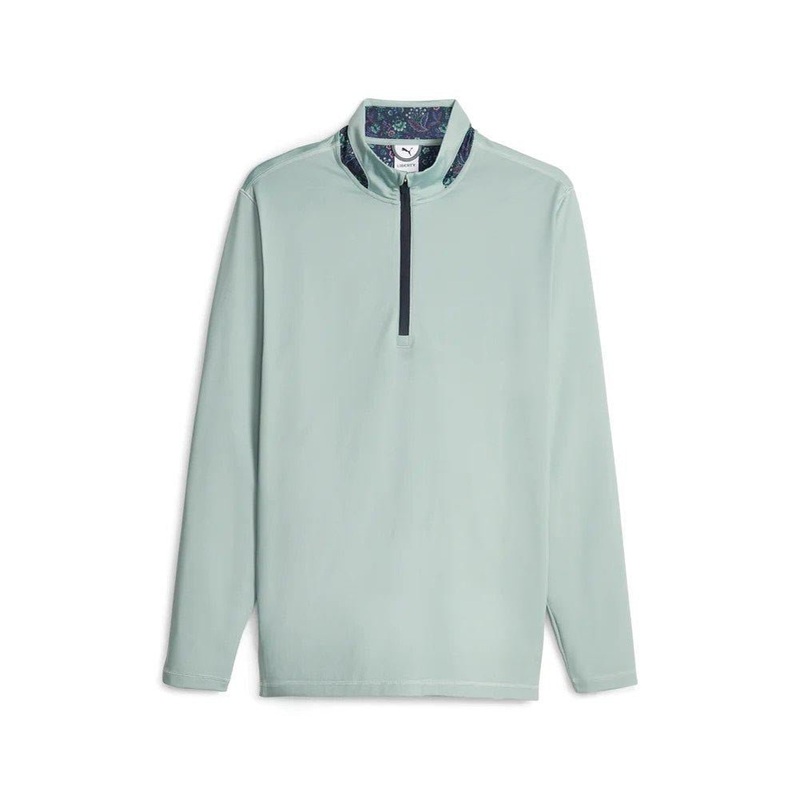 Puma X Liberty Golf 1/4 Zip|Green Fog Navy Blazer|Small|Medium|Large|X-Large|XX-Large|XXX-Large