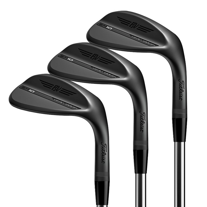 Titleist Vokey SM10 Jet Black Wedge Steel Shaft – 3 Pack
